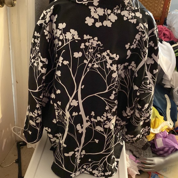 Dressbarn 3X  jacket / button down shirt/ blazer black and white - Picture 6 of 13